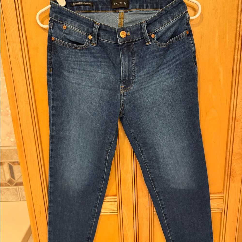 Talbots Blue Skinny Jeans with Tapered Leg